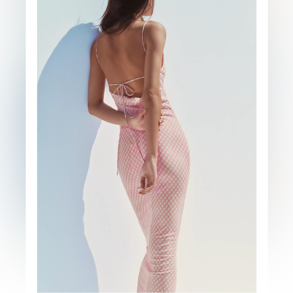 Zara Printed Tulle Slip Dress - Picture 4 of 7